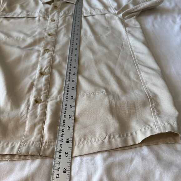 Avia Men's Medium Camp Shirt Outdoor Short Sleeve Button Up Beige Hiking Camping - Picture 9 of 11